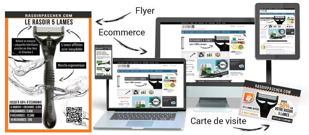 réalisation pour rasoirpascher.com