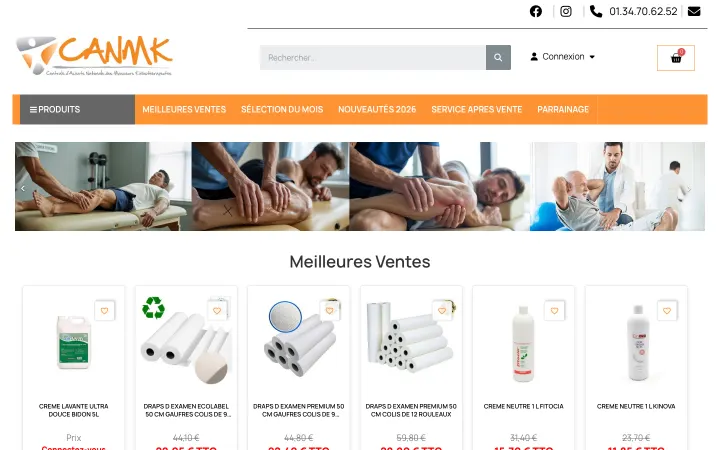 Page d'accueil du site canmk.fr