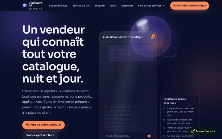 Page d'accueil du site ia.webandcie.com