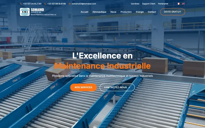 Page d'accueil du site somaind.com